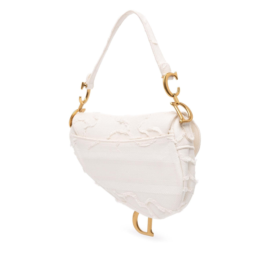 Dior Canvas Embroidered Camouflage Saddle Bag