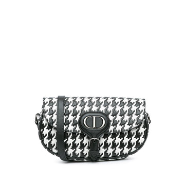 Dior Embossed Calfskin Houndstooth Bobby East West Crossbody