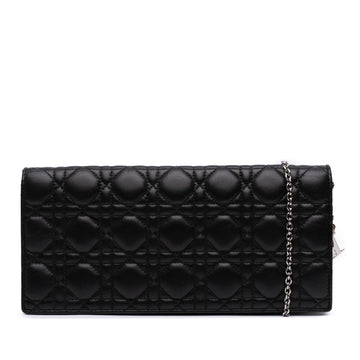 Dior Lambskin Cannage Lady Dior Convertible Clutch