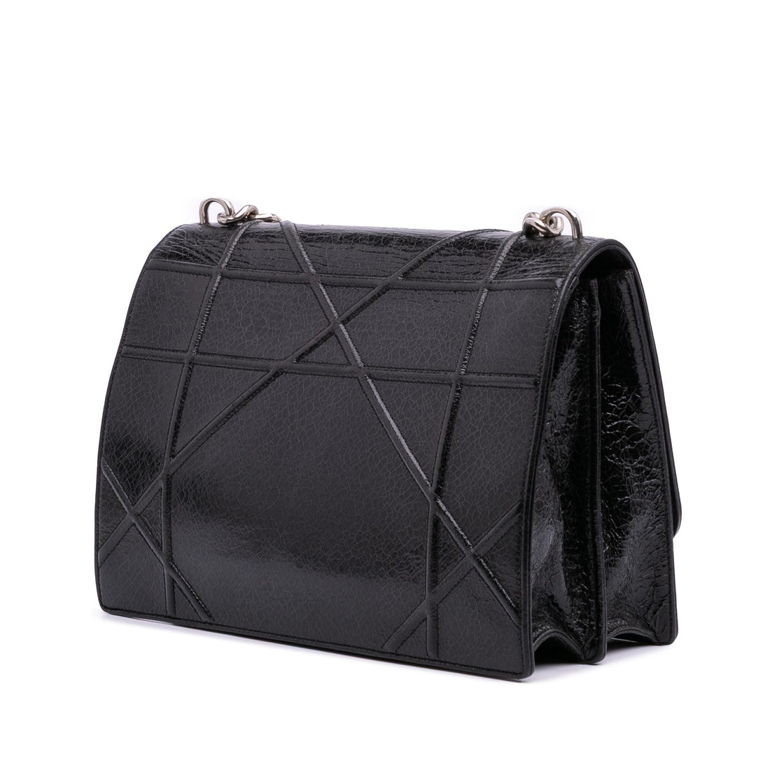 Dior Large Crackled Deerskin Diorama Satchel