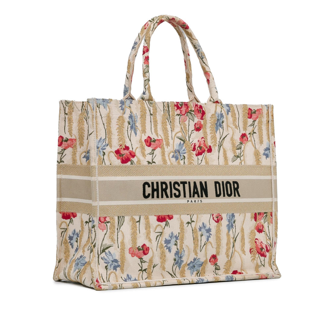 Dior Large Embroidered Hibiscus Book Tote (SHG-jZD0DI)