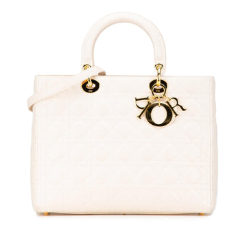 Dior Large Lambskin Cannage Lady Dior