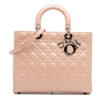 Dior Large Patent Cannage Lady Dior