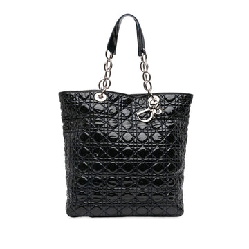Dior Large Patent Cannage Soft Shopper Tote