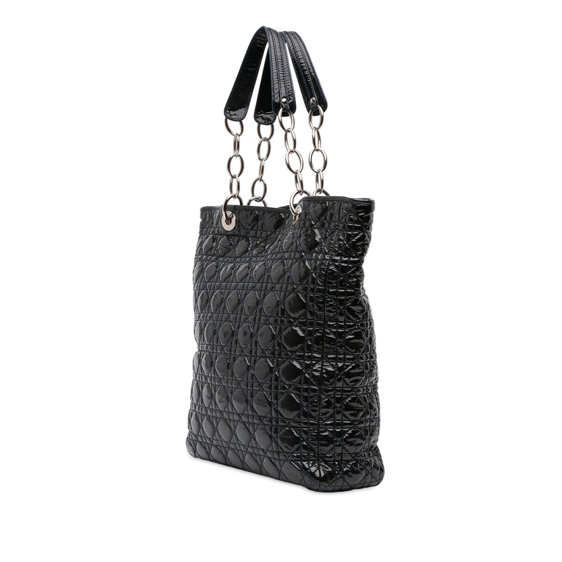 Dior Large Patent Cannage Soft Shopper Tote