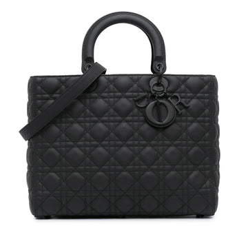 Dior Large Ultra Matte Calfskin Cannage Lady Dior (SHG-e5IVhs)