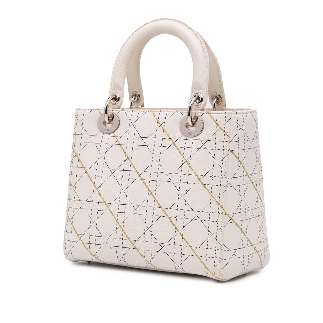 Dior Medium Calfskin Cannage Print Lady Dior