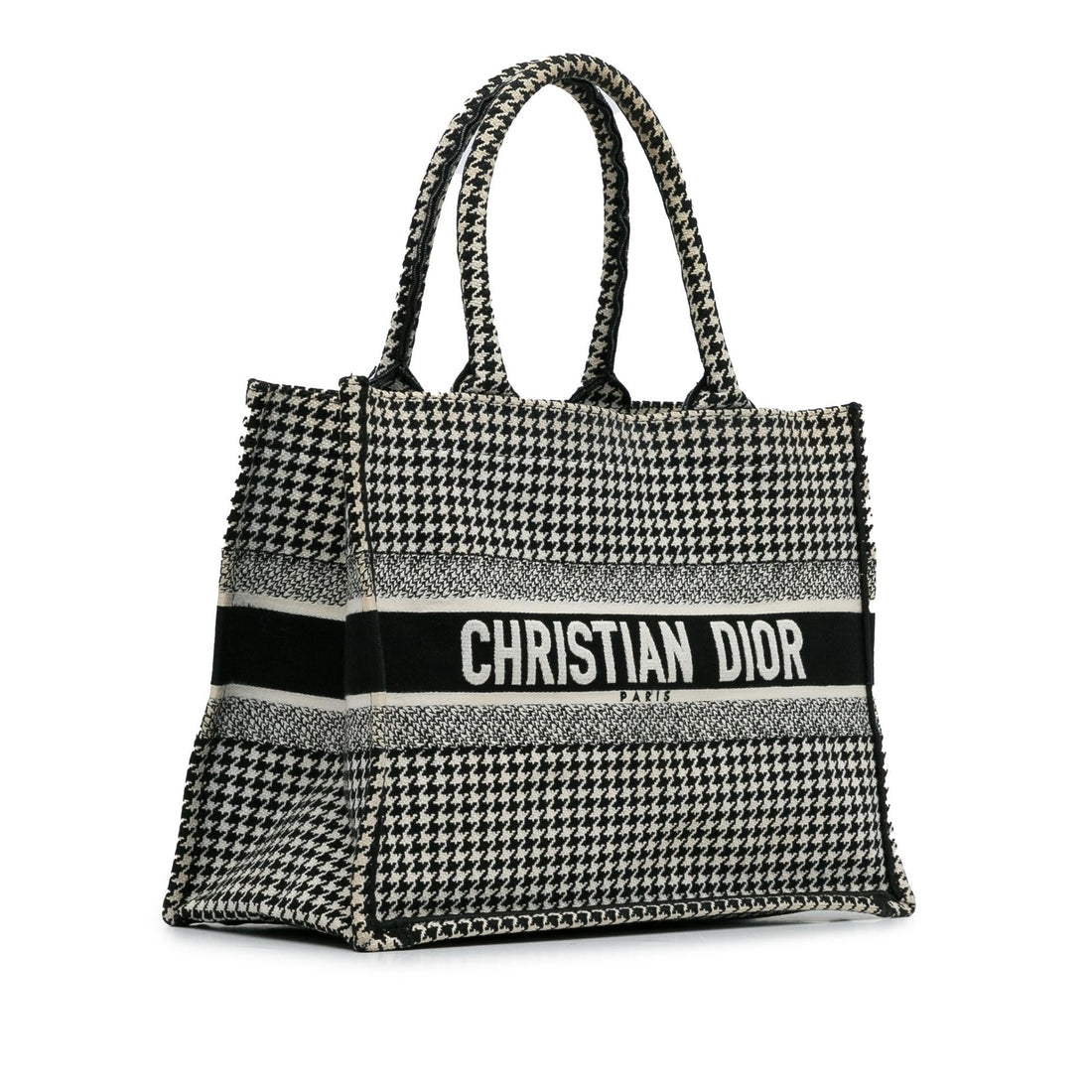 Dior Medium Houndstooth Book Tote (SHG-pPdPtp)