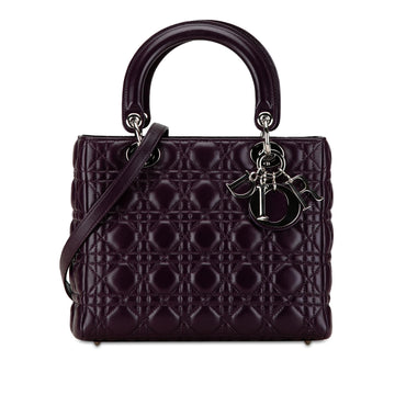 Dior Medium Lambskin Cannage Lady Dior (SHG-XHJvcg)