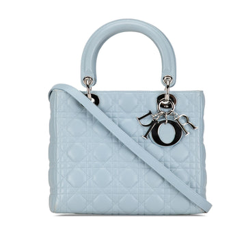 Dior Medium Lambskin Cannage Lady Dior (SHG-RhyooW)
