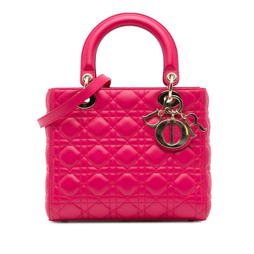 Dior Medium Lambskin Cannage Lady Dior