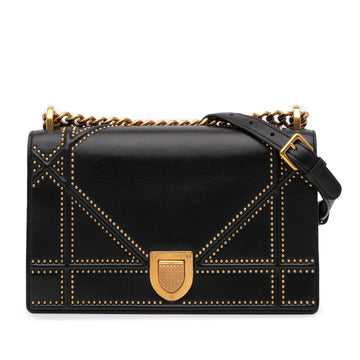 Dior Medium Studded Lambskin Diorama Flap