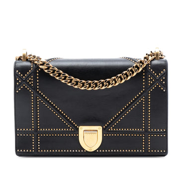 Dior Medium Studded Lambskin Diorama Flap