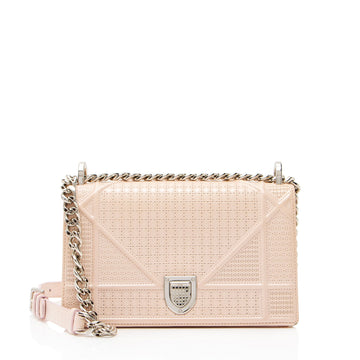 Dior Micro Cannage Patent Leather Diorama Small Shoulder Bag