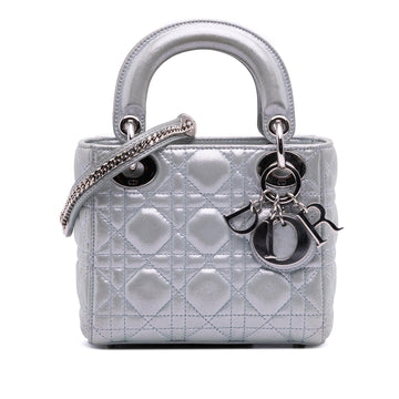 Dior Mini Iridescent Lambskin Cannage Lady Dior