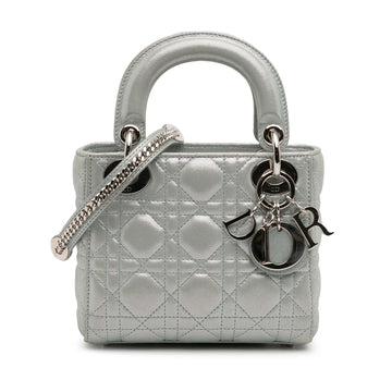 Dior Mini Iridescent Lambskin Cannage Lady Dior