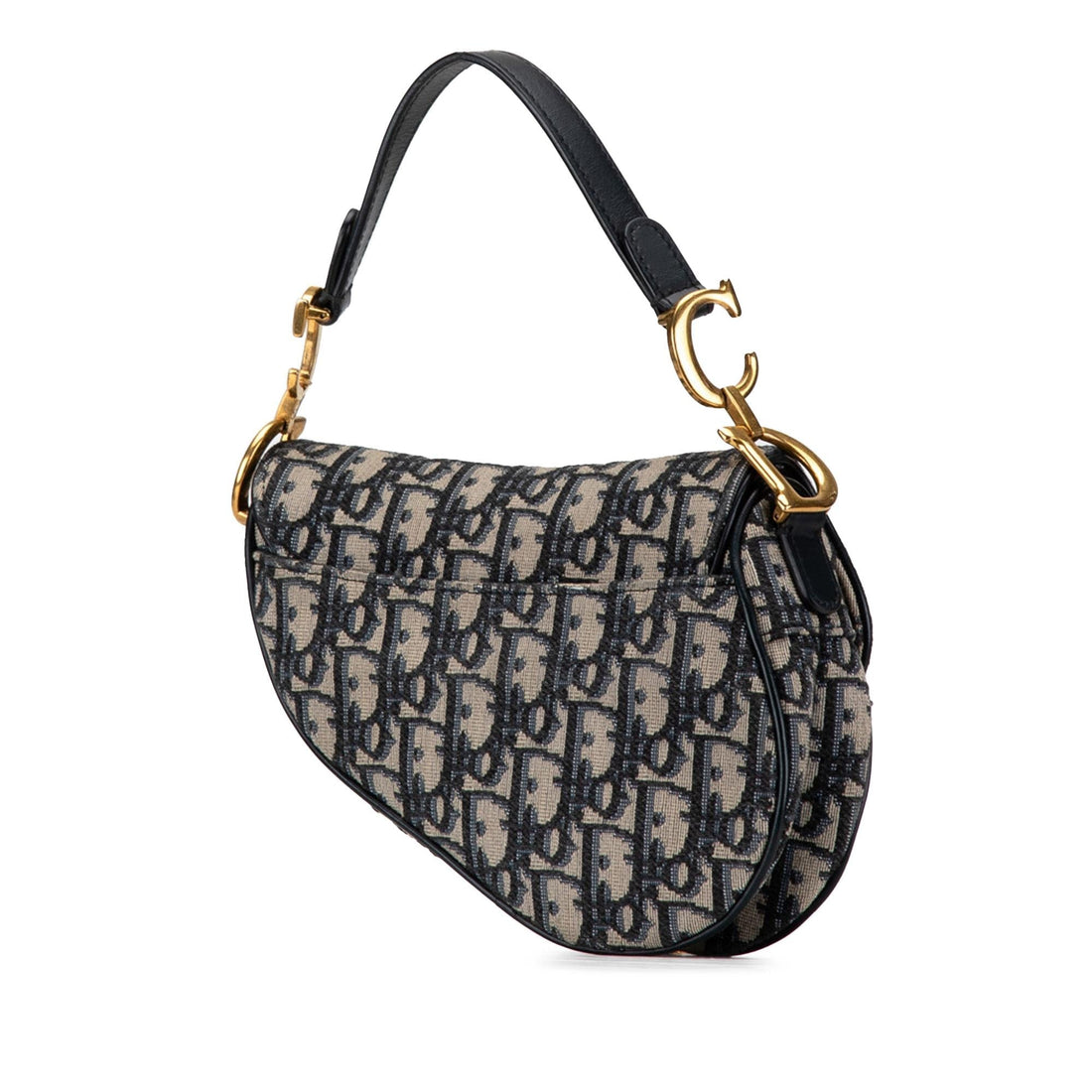 Dior Mini Oblique Canvas Saddle Bag