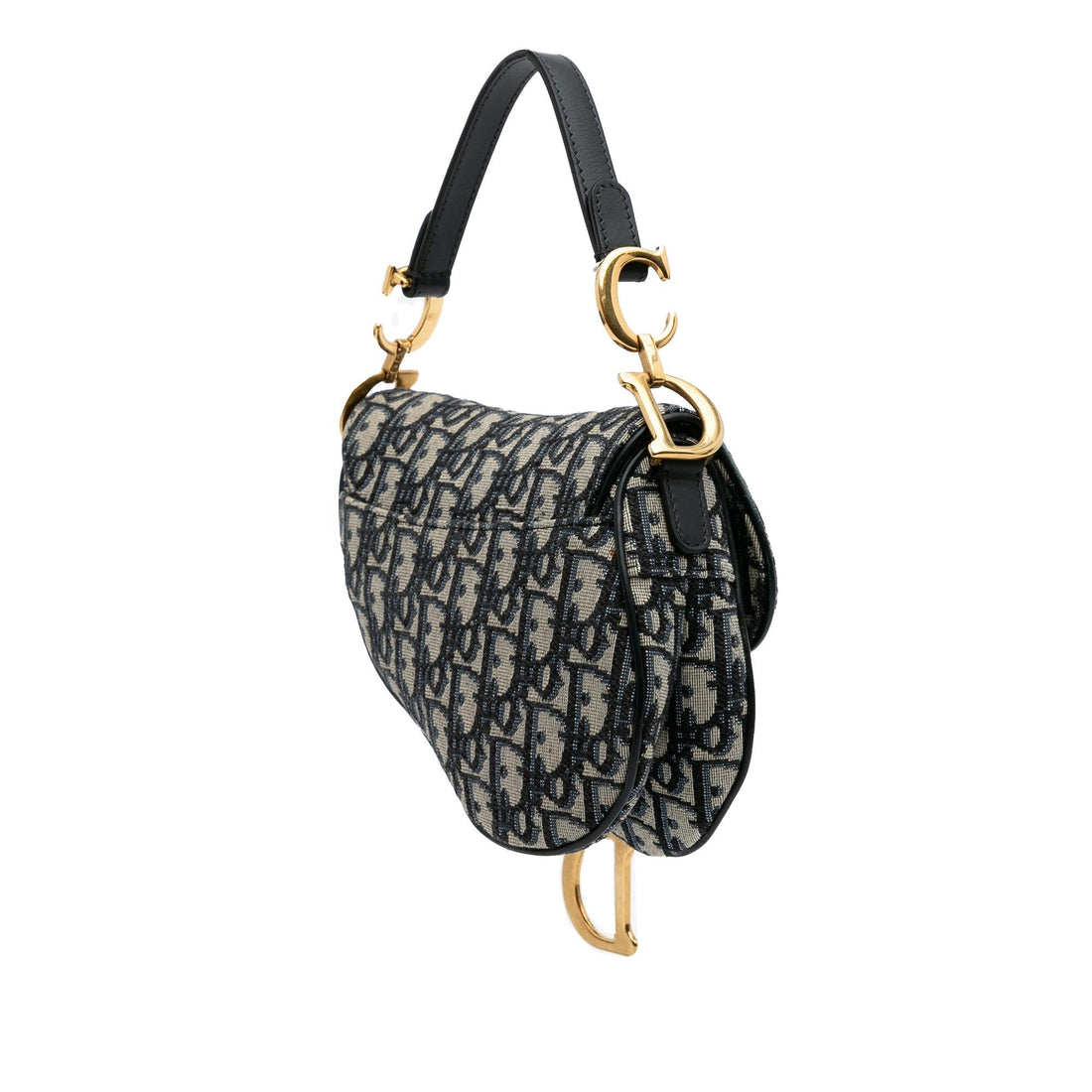 Dior Mini Oblique Canvas Saddle Bag