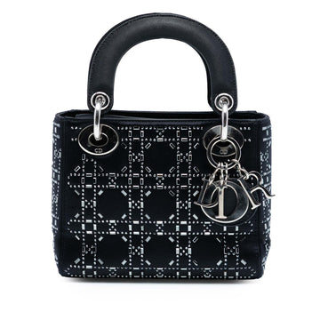 Dior Mini Satin Cannage Strass Crystal Embellished Lady Dior
