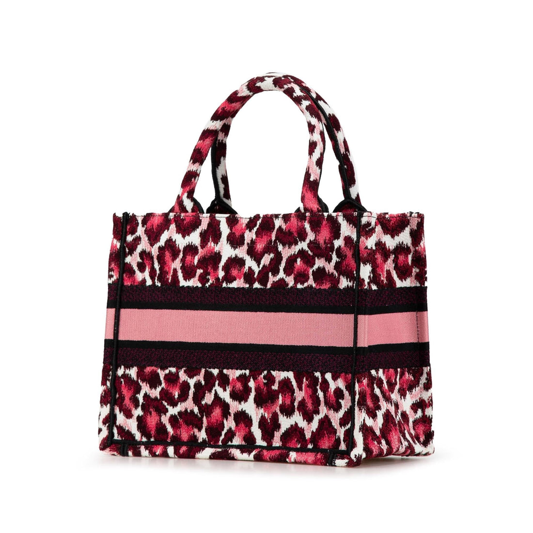 Dior Mizza Small Embroidered Canvas Leopard Book Tote