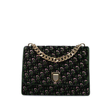 Dior Oblique Velvet Diorama Satchel