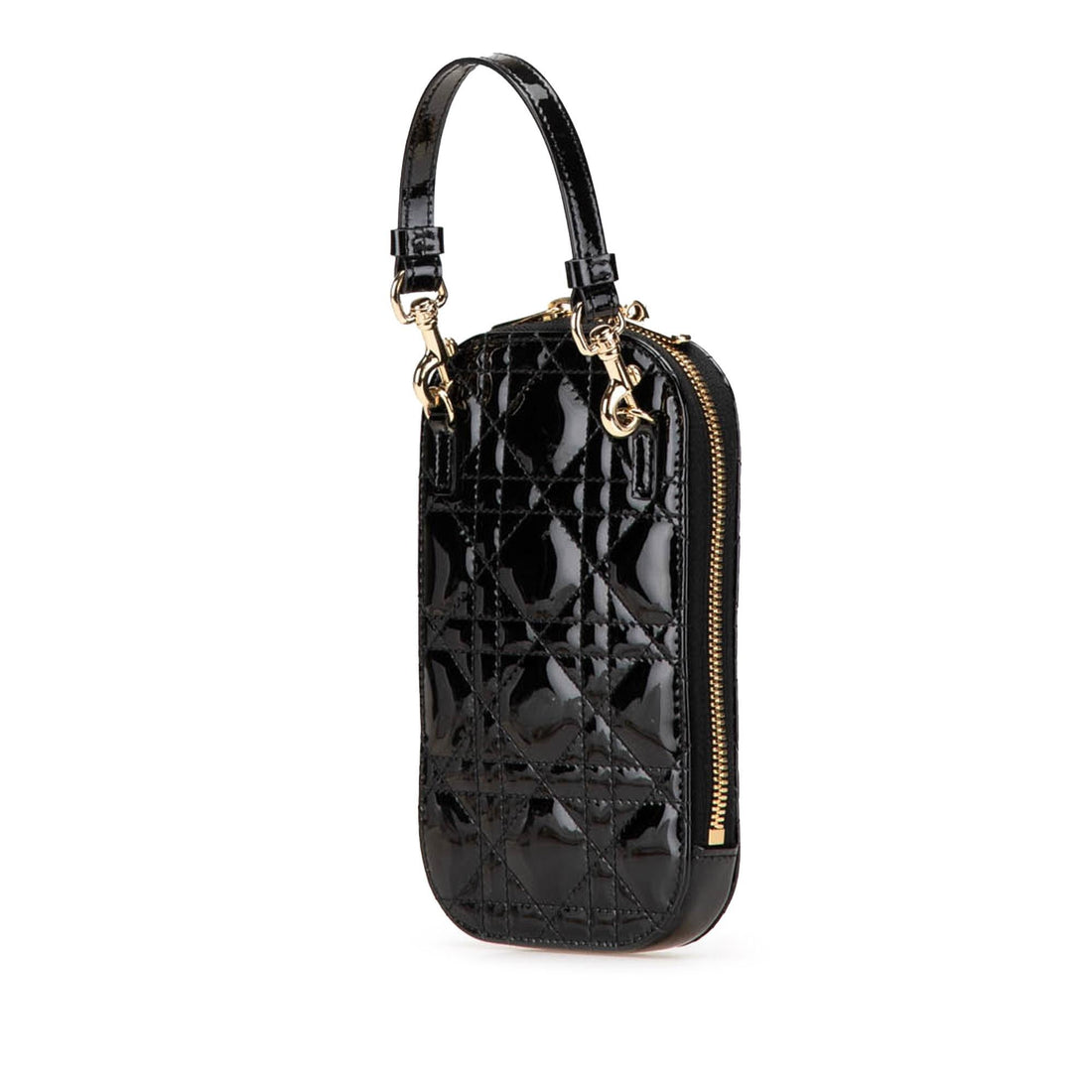 Dior Patent Cannage Lady Dior Call'in Phone Holder