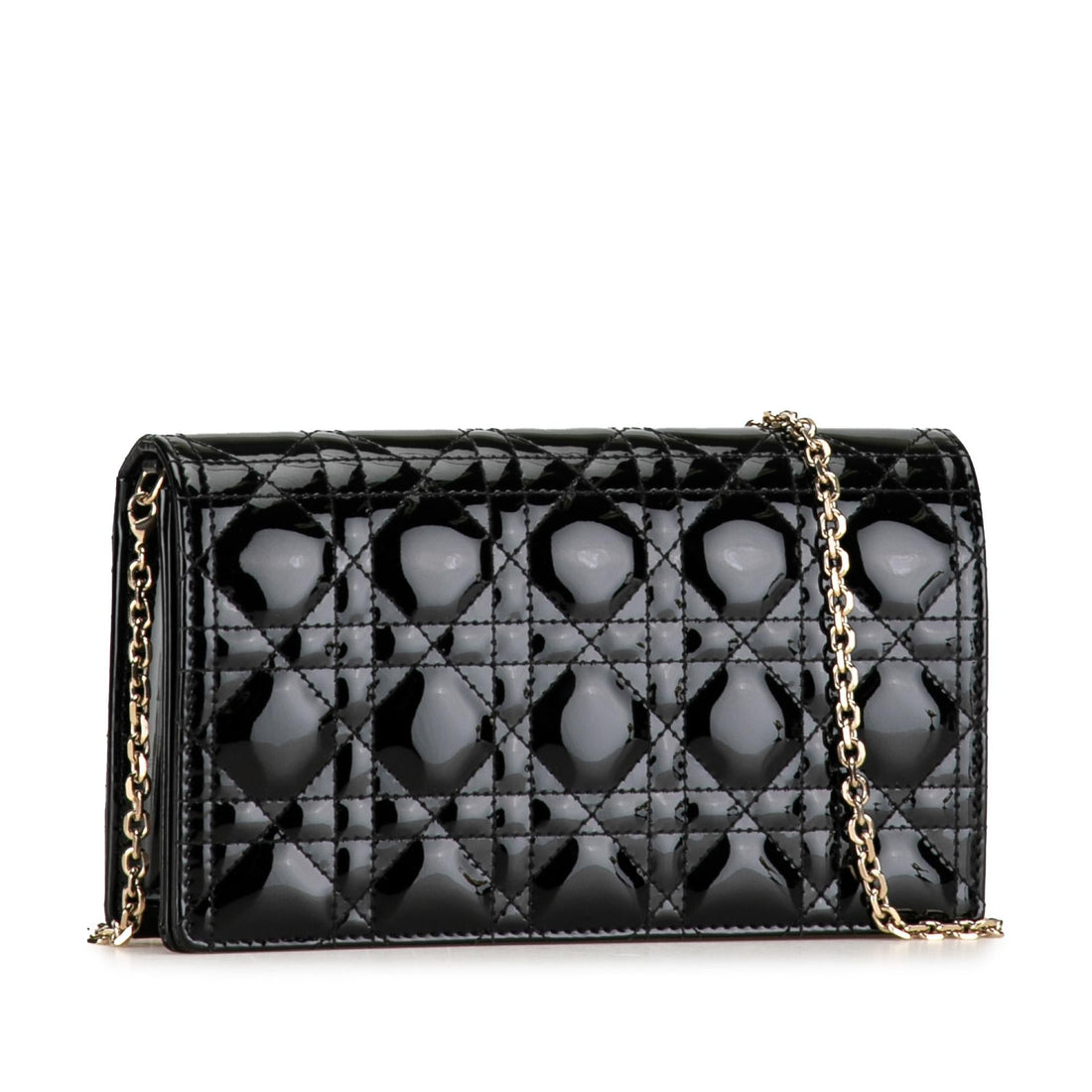 Dior Patent Cannage Lady Dior Pouch (SHG-mdwJ09)