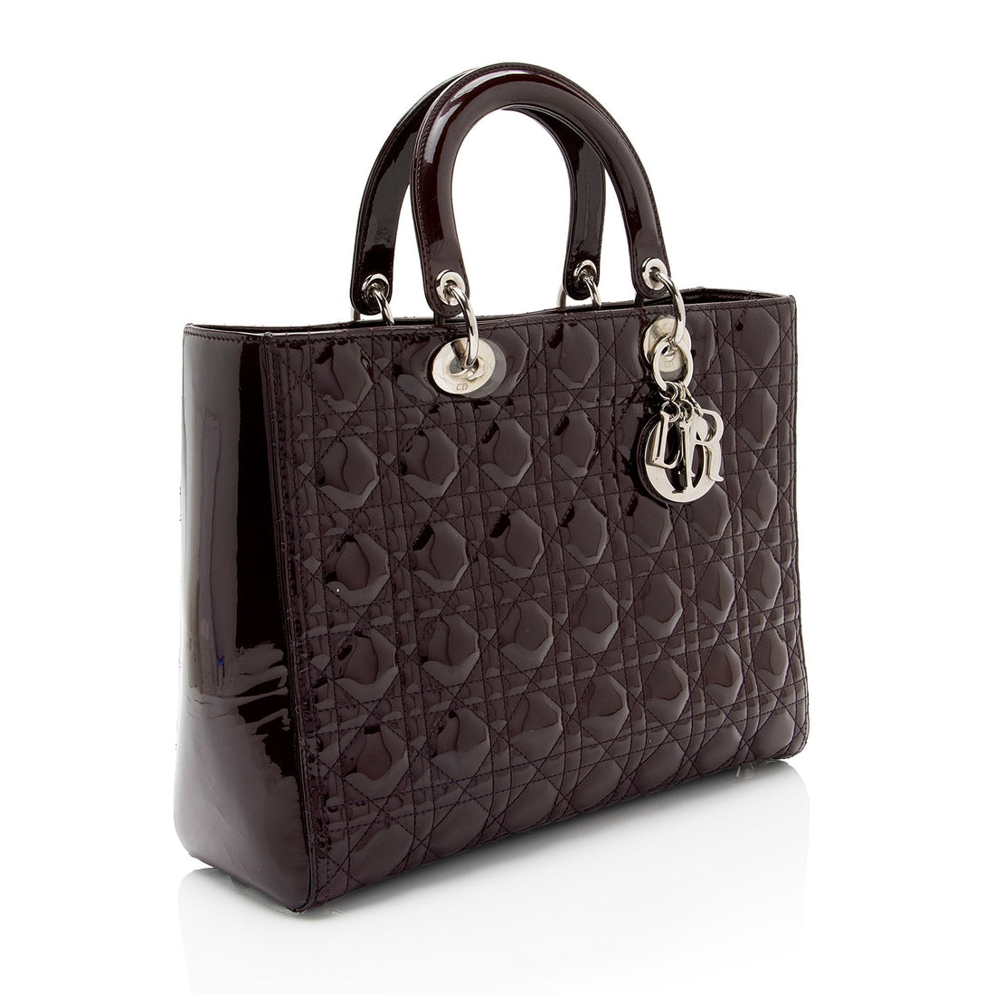 Dior Patent Leather Lady Dior Large Tote (SHF-5trAE8)