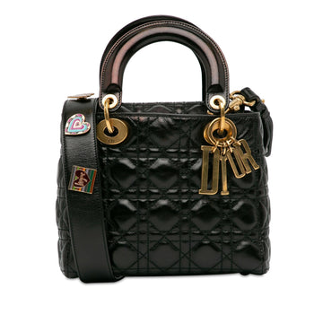 Dior Small Crinkled Patent Cannage Lucky Badges My Lady Dior (SHG-hlArBP)