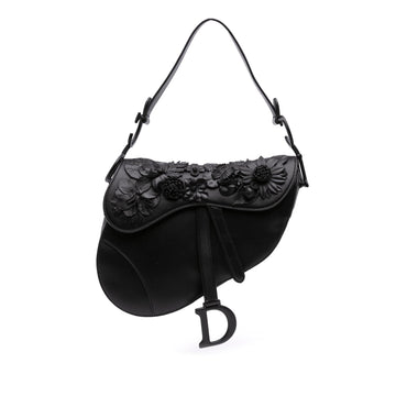 Dior Ultramatte Calfskin 3D Floral Saddle Bag