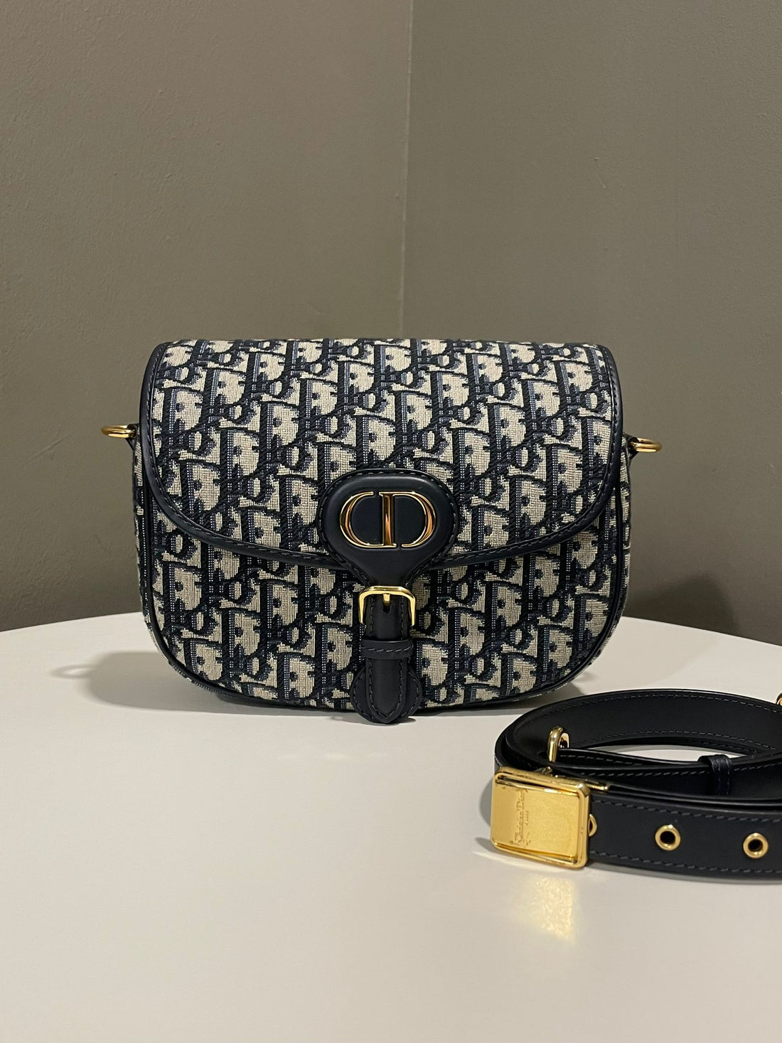 Dior Bobby Medium Blue Oblique