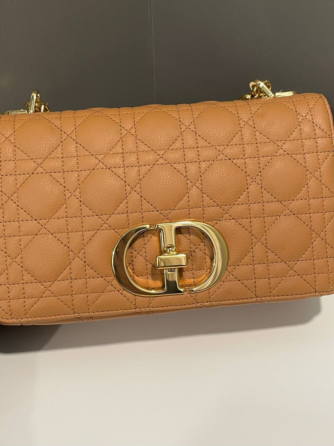 Dior Caro Macrocannage Bag Tan Calfskin