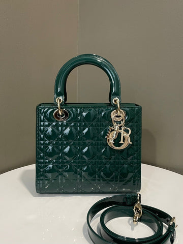 Dior Classic Lady Dior Forest Patent