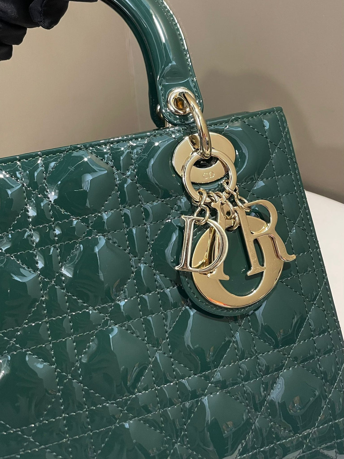Dior Classic Lady Dior Forest Patent