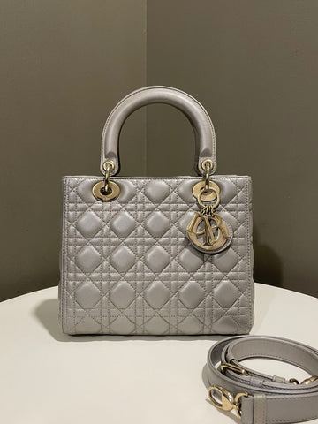 Dior Classic Lady Dior Grey Lambskin