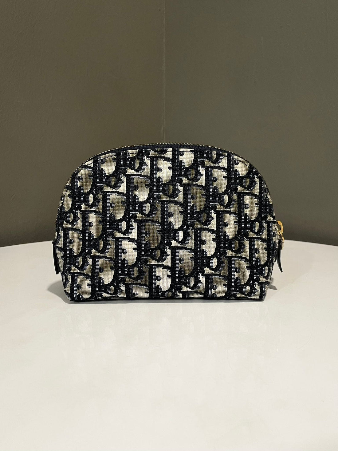 Dior Cosmetic Pouch Blue Oblique