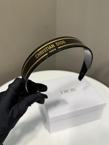 Dior Hair Band Black / Gold