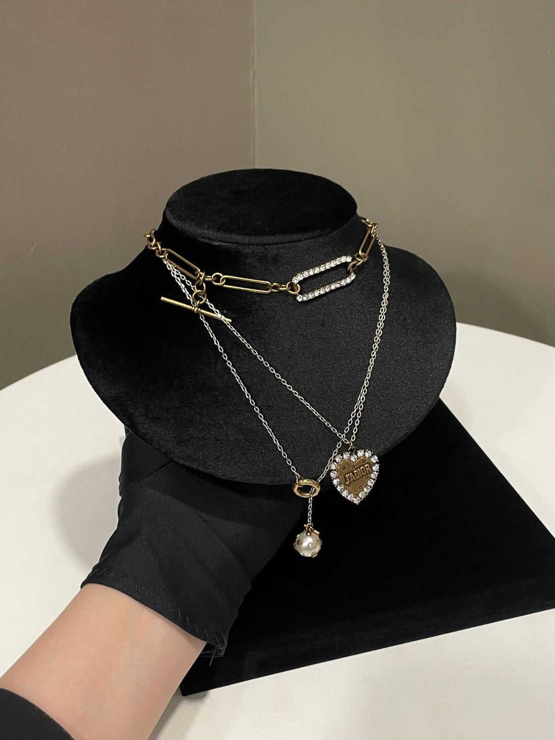 Dior J'ADIOR Necklace Rhinestones/ Pearl
