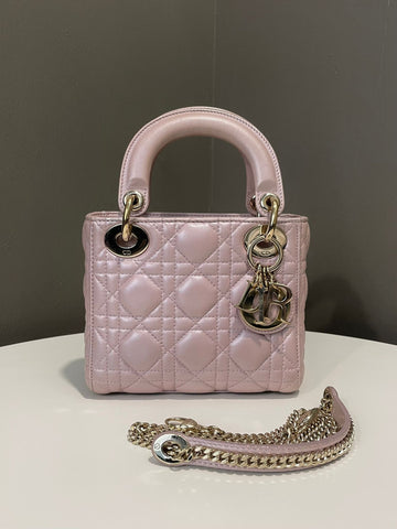 Dior Lady Dior Mini Pearly Lotus Pink
