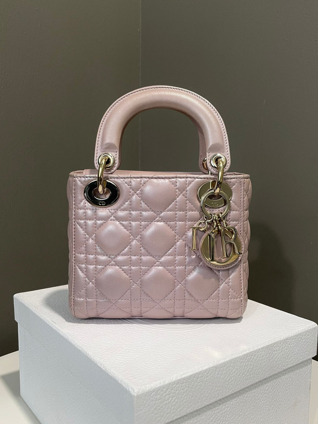 Dior Lady Dior Mini Pearly Lotus Pink