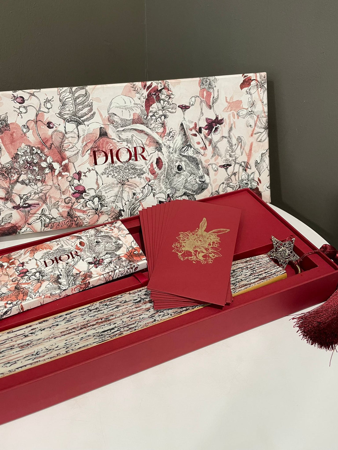Dior Lunar VIP Fan Gift Box Red / White