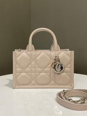 Dior Macrocannage Book Tote Powder Beige Calfskin