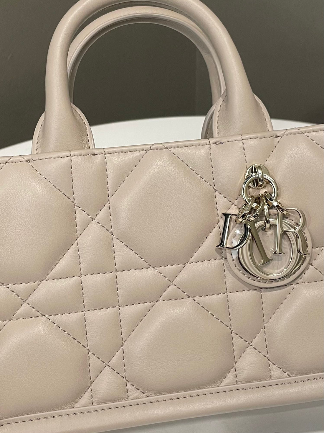 Dior Macrocannage Book Tote Powder Beige Calfskin