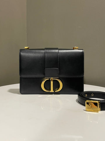 Dior Montaigne 30 Black Calfskin
