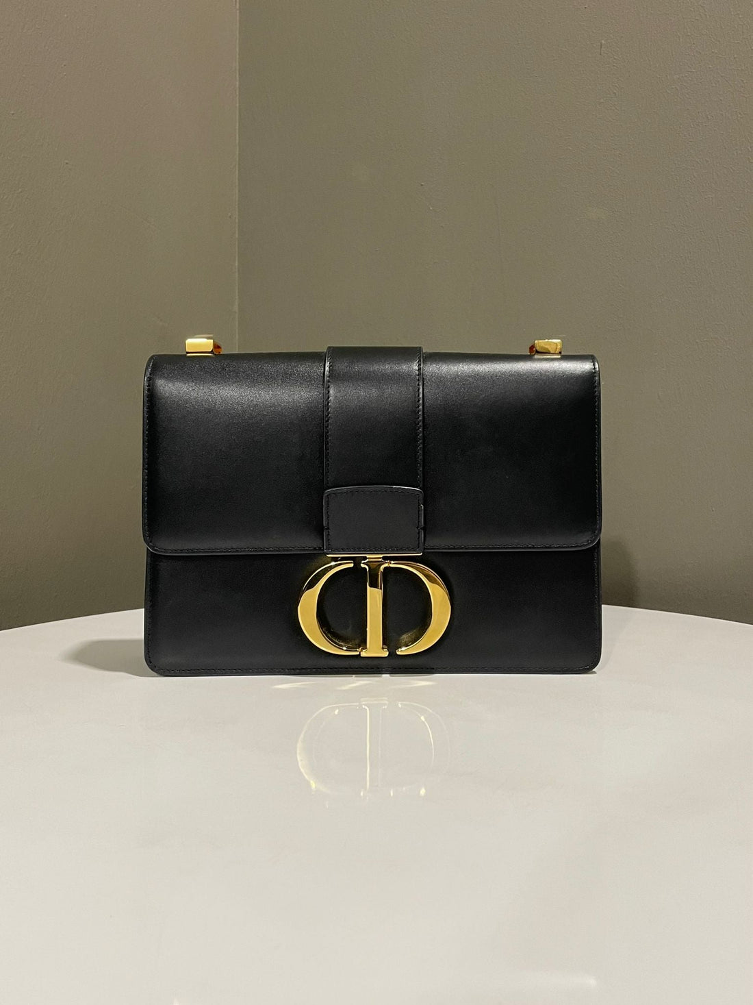 Dior Montaigne 30 Black Calfskin