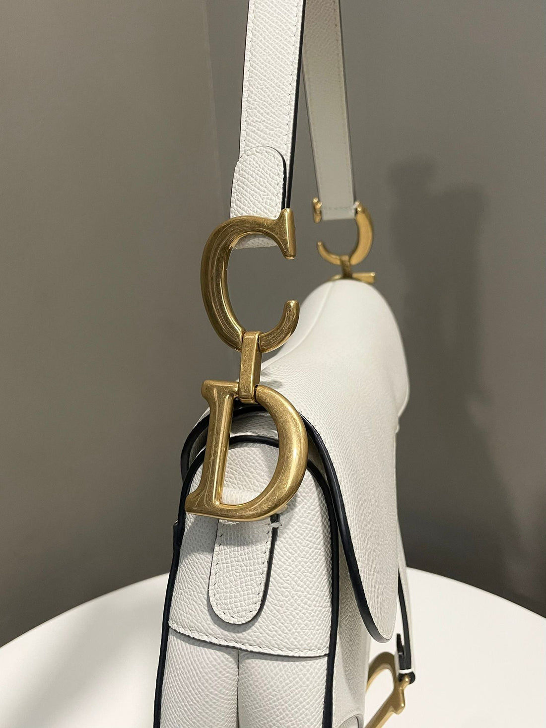 Dior Saddle Bag Latte Grained Calfskin