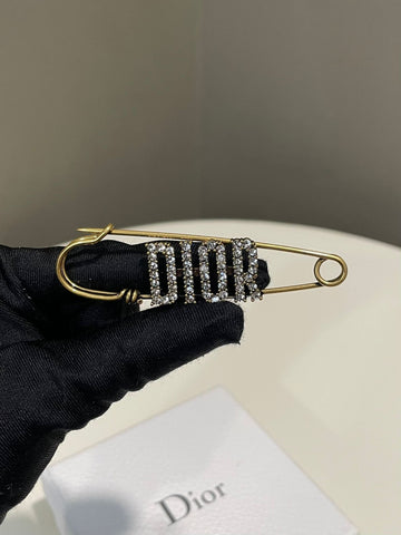 Dior Safety Pin brooch  Crystal