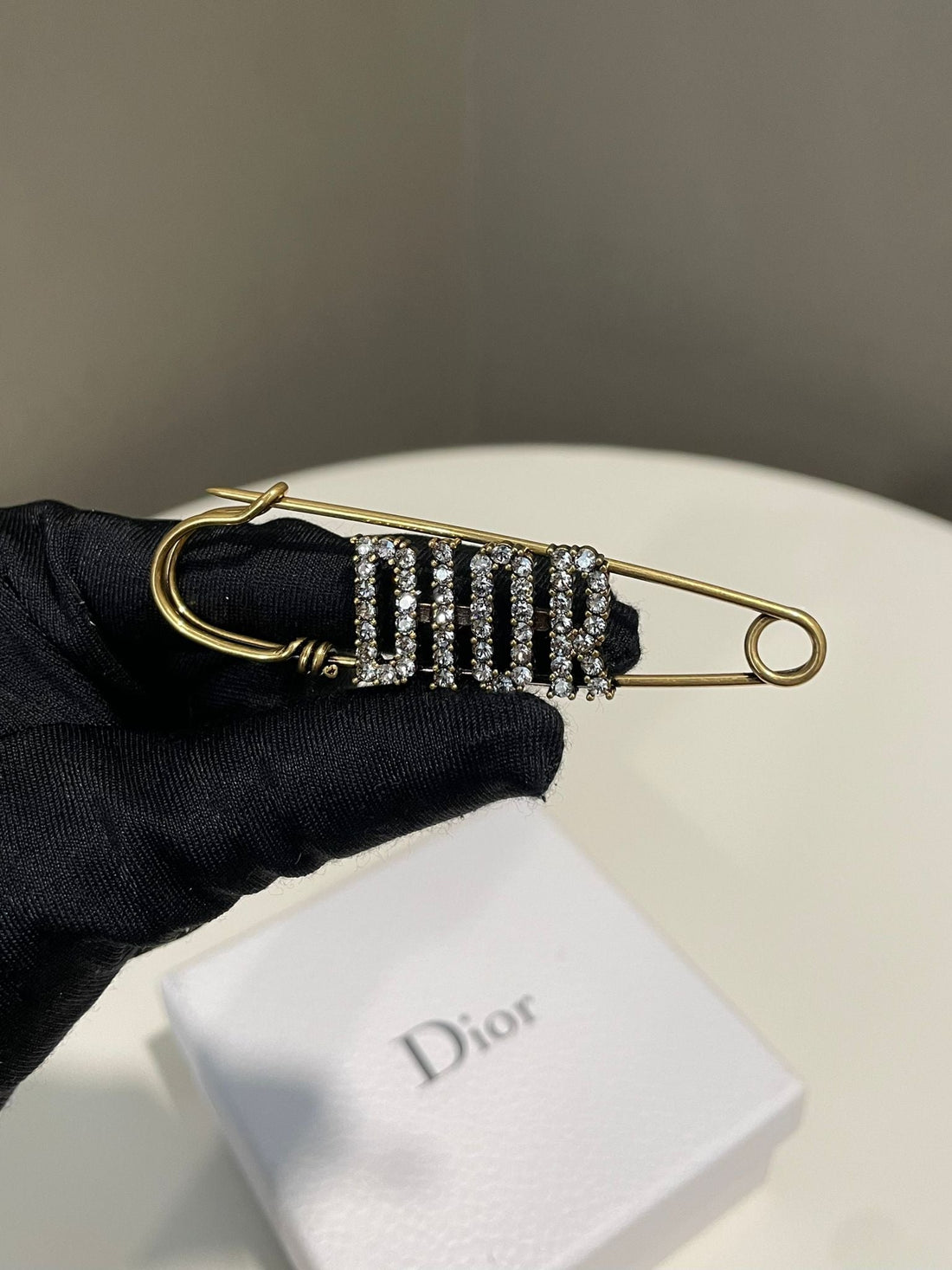 Dior Safety Pin brooch  Crystal