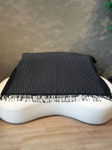 Dior Throw Blanket Black Oblique