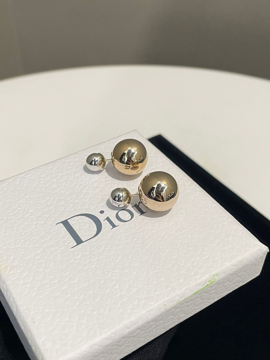 Dior Tribal Earrings Metallic Champange